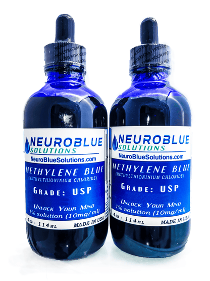 4oz Two Pack! - Methylene Blue USP Grade  Bottle Dropper